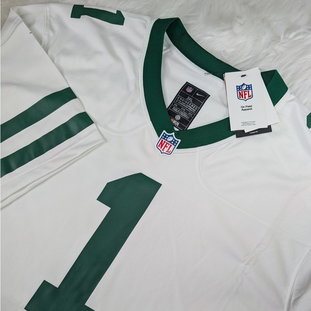 Nike New York Jets Jersey Mens 3XL White Sauce Gardner 1 NFL On Field Apparel